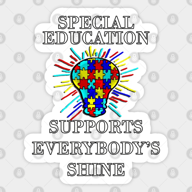 Copy of Autism Teacher Puzzle Apple Inspire Gift for Special Ed Autistic Support Awareness inspire Gifts Sticker by tamdevo1